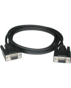C2G 6ft DB9 F/F Null Modem Cable - Black - DB-9 Female - DB-9 Female - 6ft - Black