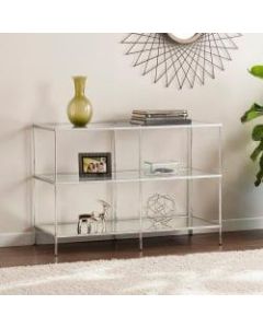 Southern Enterprises Knox Glam Mirrored Console Table, Rectangular, Chrome