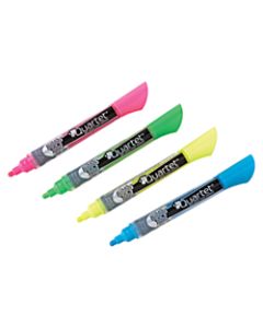 Quartet Glo-Write Neon Dry-Erase Markers, Bullet Tip, Assorted Colors, Pack Of 4