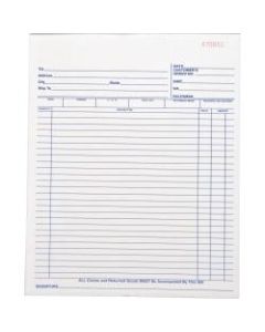 Business Source All-purpose Carbonless Forms Book - 50 Sheet(s) - 2 PartCarbonless Copy - 8 3/8in x 10 1/4in Sheet Size - White, Yellow - 1 Each