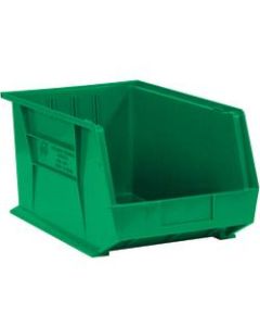Office Depot Brand Plastic Stack & Hang Bin Boxes, Small Size, 5 3/8in x 4 1/8in x 3in, Green, Pack Of 24