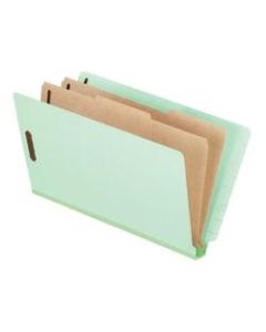 Pendaflex Pressboard Classification Folders, 2-1/2in Expansion, 2 Dividers, 8 1/2in x 14in, Legal, Light Green, Box of 1