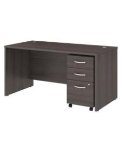 Bush Business Furniture Studio C Office Desk with Mobile File Cabinet, 60inW x 30inD, Storm Gray, Standard Delivery