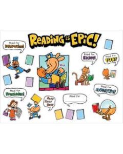 Scholastic Teachers Friend Dog Man Reading Is Epic! Bulletin Board Set, Grades 1 - 5