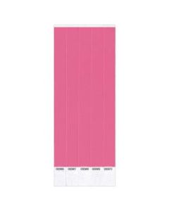 Amscan Waterproof Paper Wristbands, 3/4in x 10in, Solid Pink, Pack Of 250 Wristbands