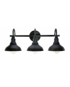 Kenroy Home Dale 3-Light Vanity Lamp, 24inW, Black