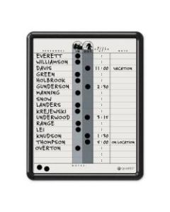 Quartet Classic Gray In/Out Board, 11in x 14in, Aluminum Frame With Black Finish