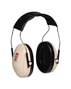 PELTOR Optime 95 Earmuff, 21 dB NRR, White/Black, Cap Attached