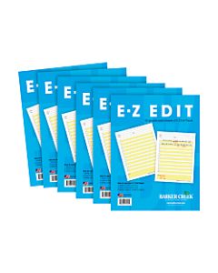 Barker Creek E-Z Edit Paper Set, Grades 1-College, 50 Sheets, Pack Of 6