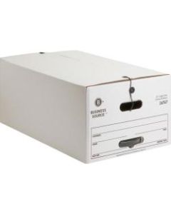 Business Source Medium-Duty Storage Boxes, Legal Size, 15in x 24in x 10in, White, Box Of 12