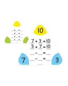 Learning Resources Write & Wipe Fact Family Dry-Erase Boards, 5 Boards Per Set, Pack Of 2 Sets