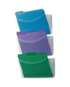 Unbreakable Three Pocket Wall File Set, Letter, Clear