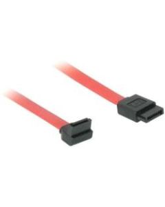 C2G 12in 7-pin 180 deg. to 90 deg. 1-Device Serial ATA Cable - 1 ft SATA Data Transfer Cable - First End: 1 x 7-pin Female SATA - Second End: 1 x 7-pin Female SATA - Red