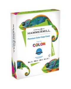Hammermill Color Copy Cover Paper, Letter Size (8 1/2in x 11in), 60 Lb, 100 (U.S.) Brightness, White, Ream Of 250 Sheets