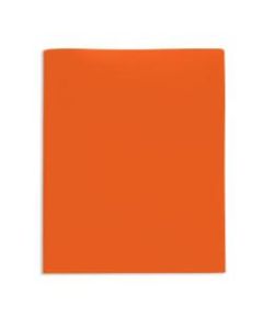 Office Depot Brand 2-Pocket Poly Folder with Prongs, Letter Size, Orange