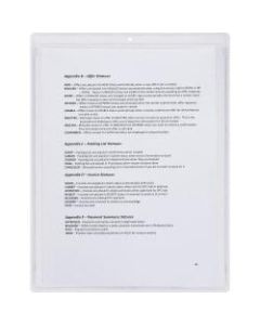 Business Source Shop Seal Ticket Holder - Support 8.50in x 11in Media - Vinyl - 50 / Box - Clear