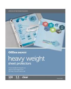 Office Depot Brand Heavyweight Sheet Protectors, 8-1/2in x 11in, Clear, Pack Of 100