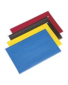 SKILCRAFT Hanging File Folders, 2in Expansion, Letter Size, Blue, Box of 25