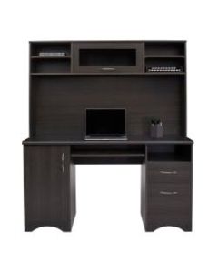 Realspace Pelingo 56inW Desk with Hutch, Dark Gray