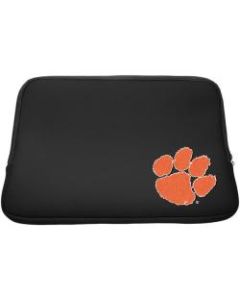 Centon LTSC13-CLEM Carrying Case (Sleeve) for 13.3in Notebook - Black - Bump Resistant - Neoprene, Faux Fur Interior - Clemson Logo - Retail