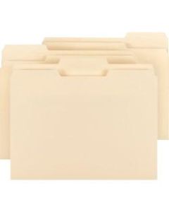 Business Source 1/3-Cut Tab File Folders, 3/4in Expansion, Letter Size, Manila, Box Of 150 Folders