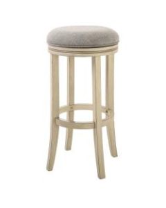 New Ridge Home Goods Victoria Swivel Bar Stool, Ivory/Paradigm Quartz