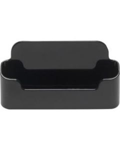 deflecto Single Business Card Holder - 1.9in x 3.4in x 1.5in - Plastic - 1 Each - Black
