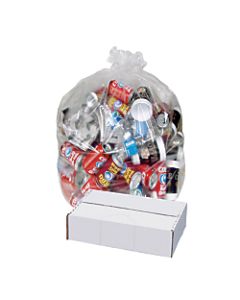 Pitt Plastics Linear Low Can Liners, 1.35 mil, 38in x 65in, Clear, Case Of 100