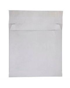JAM Paper Tyvek Booklet  16inH x 12inW x 4inD Envelopes, Peel & Seal Closure, White, Pack Of 100 Envelopes