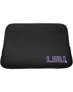 Centon LTSC13-LSU Carrying Case (Sleeve) for 13.3in Notebook - Black - Bump Resistant - Neoprene, Faux Fur Interior - Louisiana State University Logo - Retail