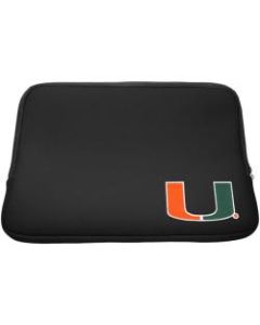 Centon LTSC13-MIA Carrying Case (Sleeve) for 13.3in Notebook - Black - Bump Resistant - Neoprene, Faux Fur Interior - University of Miami Logo - Retail
