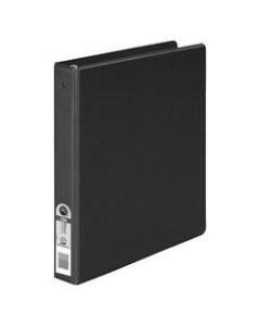 Wilson Jones 3-Ring Binder, 1in Round Rings, 36% Recycled, Black