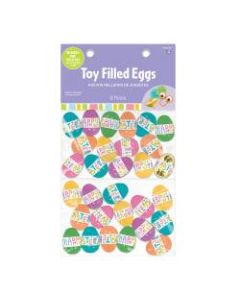 Amscan Pre-Filled Easter Eggs With Prizes, 3in x 2in, Assorted Colors, Pack Of 30 Eggs