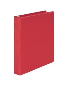 Wilson Jones 3-Ring Binder, 1in Round Rings, 46% Recycled, Red