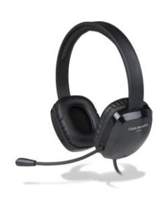 Cyber Acoustics AC-6012 USB Stereo Headset - Stereo - USB - Wired - 20 Hz - 20 kHz - Over-the-head - Binaural - Supra-aural - Noise Cancelling, Uni-directional Microphone - Black