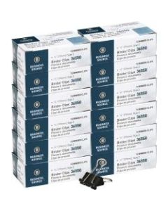 Business Source Fold-back Binder Clips - Small - for Paper - 144 / Box - Black - Tempered Steel, Nickel Plated
