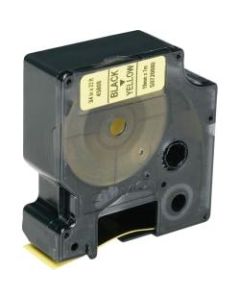 DYMO/SKILCRAFT Label Cassette, Rectangular, 7510-01-657-6745, 1/2in x 23ft, Black/Yellow