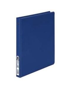 Wilson Jones 3-Ring Binder, 1/2in Round Rings, 36% Recycled, Blue