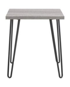 Ameriwood Home Owen Retro End Table, Square, Sonoma Oak/Gunmetal Gray