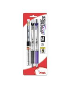 Pentel EnerGize Mechanical Pencils, 0.5 mm, Silver Barrel, Pack Of 2