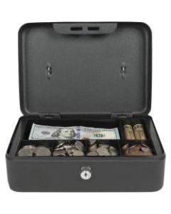 Royal Sovereign Full-Size Money Cash Box (RSCB-200) - 1 Bill - 5 Coin - 0 Media Slot - 2 Lock Position - Steel - 3.9in Height x 9.8in Width x 7.4in Depth
