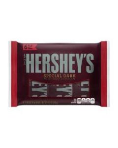 Hersheys Special Dark Mildly Sweet Chocolate, 1.45 Oz, 6 Bars Per Bag, Pack Of 2 Bags