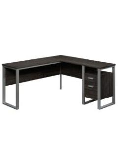 Sauder Rock Glenn 60inW L-Shaped Desk, Walnut