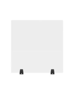 LUX DIVTT-C Reclaim Acrylic Freestanding Sneeze Guard Desk Divider, 24in x 24in, Clear