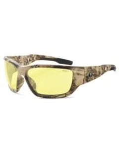 Ergodyne Skullerz Safety Glasses, Baldr, Kryptek Highlander Frame, Yellow Lens