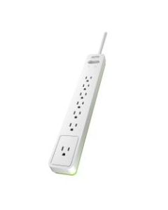 APC SurgeArrest Surge Protector, 7-Outlet, 6ft Cord, White, PE76W