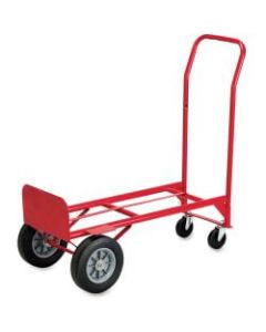 Safco Heavy-Duty Convertible Handle Truck, 500-600 Lb. Capacity, 10in Wheel