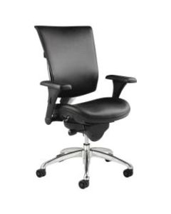 WorkPro 768E Commercial Bonded Leather High-Back Chair, Black
