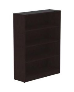 Lorell Essentials 48inH 4-Shelf Bookshelf, Espresso
