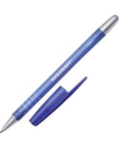 SKILCRAFT Rubberized Ballpoint Pens, Medium Point, 1.0 mm, Blue Barrel, Blue Ink, Box Of 12 (AbilityOne)